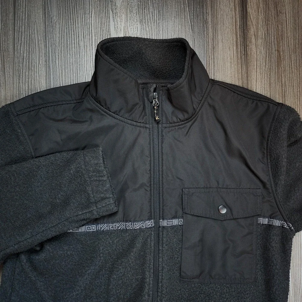 Billabong Boundary Trail Zip Up Fleece Black Mens Size Medium